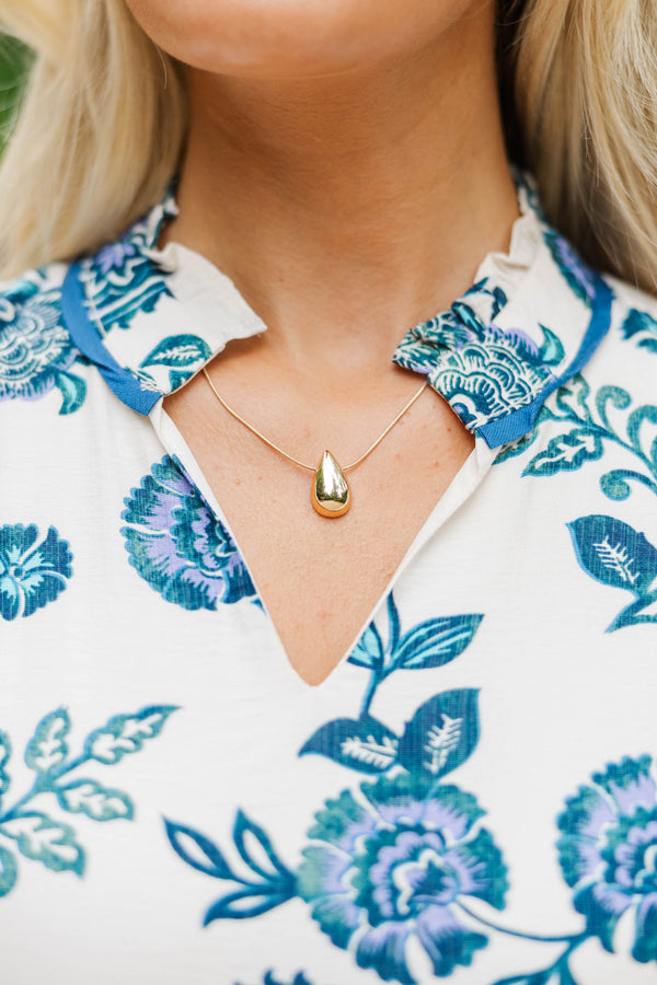 In Rotation Gold Pendant Necklace