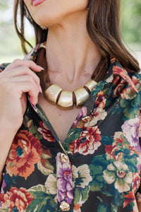 We Knew It Bronze Gold Necklace