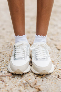 Girls: Active State White Sneakers