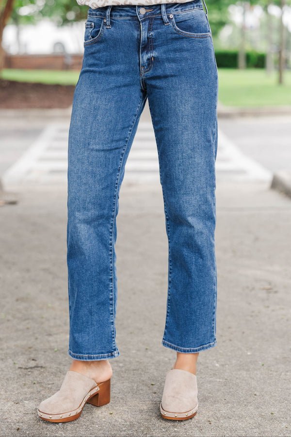 Just Black Denim: Last Call Dark Wash Straight Jeans