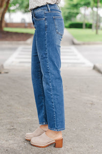 Just Black Denim: Last Call Dark Wash Straight Jeans