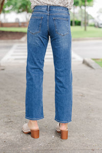 Just Black Denim: Last Call Dark Wash Straight Jeans