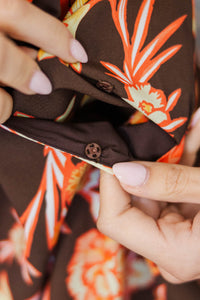 NURSING COLLECTION: Always Worth Waiting Orange Floral Blouse