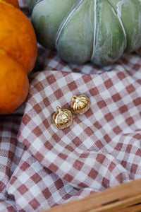 Pumpkin Kisses Gold Earrings