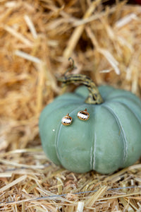 Girls: Pumpkin Kisses Gold Earrings