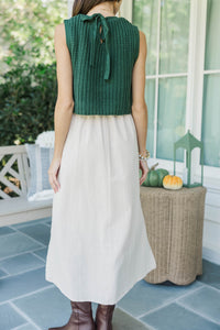 Cozy Comes Easy Green Midi Dress