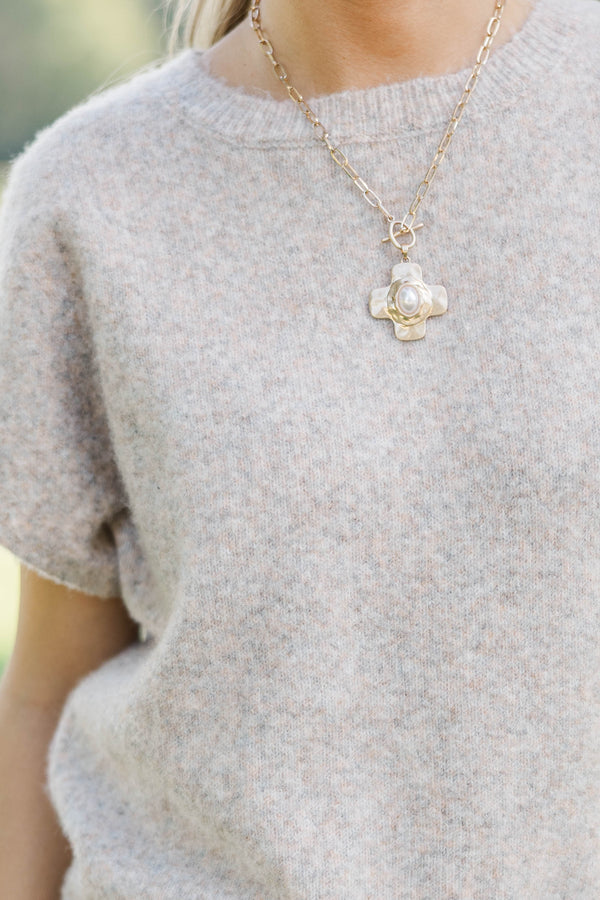 Cozy By Nature Oatmeal Sweater Top