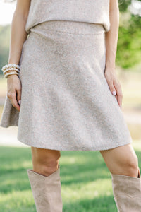 Out Of Office Oatmeal Skirt
