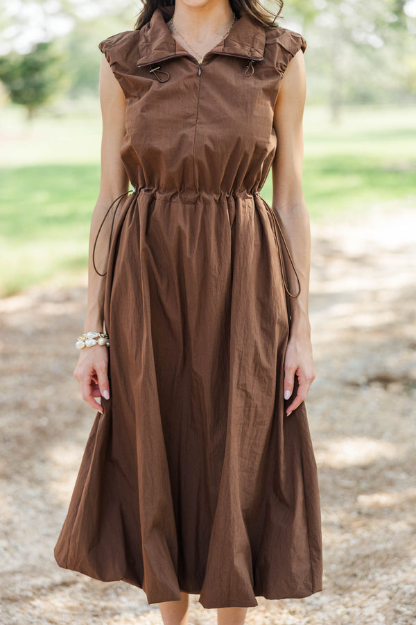 Current Chapter Brown Midi Dress