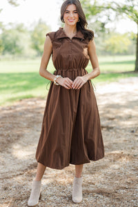 Current Chapter Brown Midi Dress