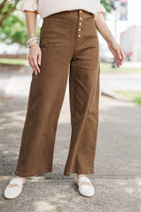 Final Pick Brown Wide Leg Jeans