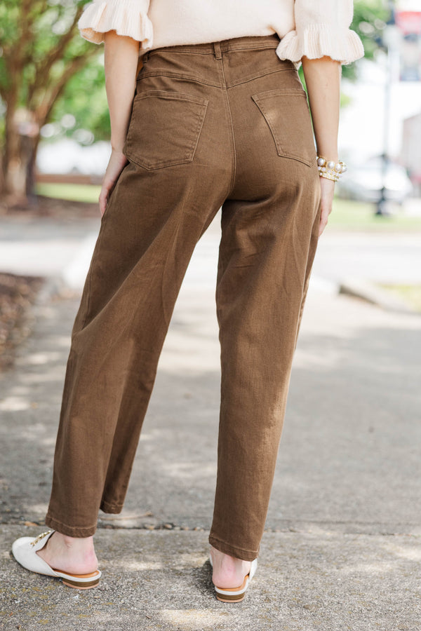 Final Pick Brown Wide Leg Jeans