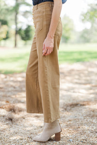 Final Pick Camel Wide Leg Jeans