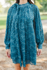 Life Well Loved Teal Textured Dress