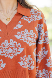 In Good Time Brick Medallion Sweater