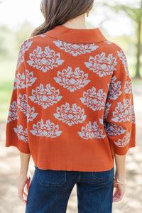 In Good Time Brick Medallion Sweater