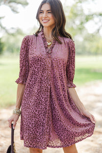 Flourish & Bloom Burgundy Floral Velvet Dress