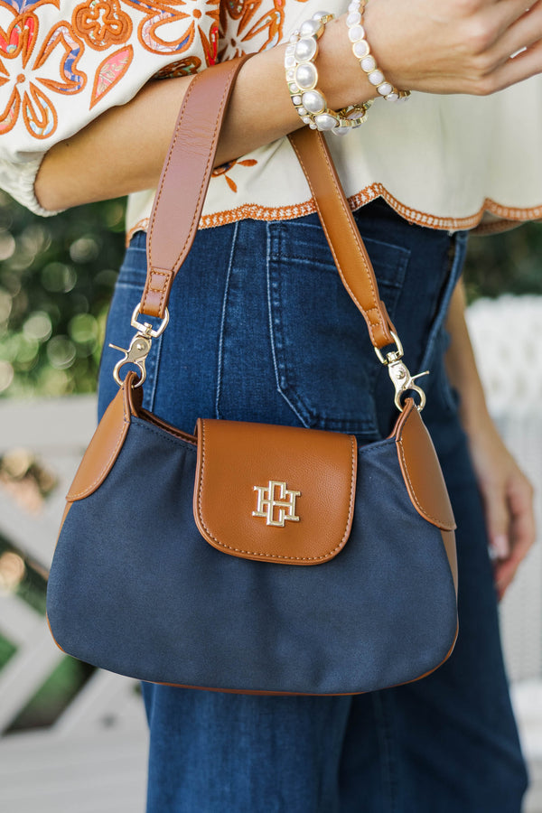 In Good Hands Navy Handbag