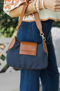 In Good Hands Navy Handbag