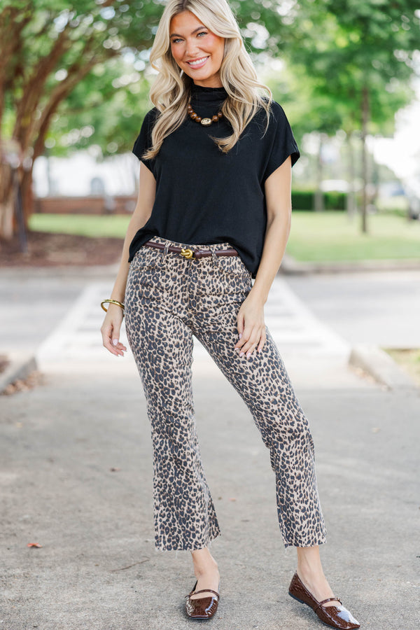 Just Black Denim: Nothing Ordinary Brown Leopard Jeans