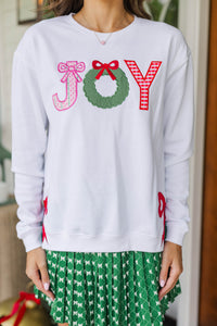 So Much Joy White Sweatshirt