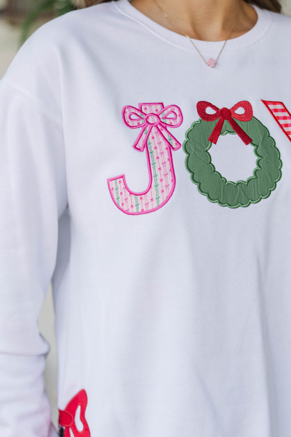 So Much Joy White Sweatshirt