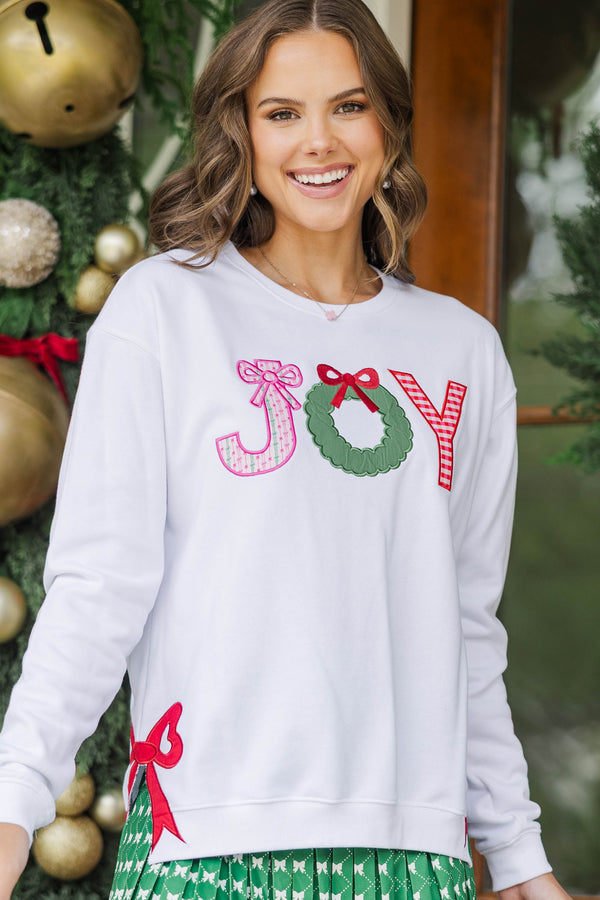 So Much Joy White Sweatshirt