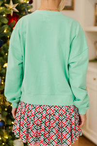 December Charm Mint Stamp Graphic Sweatshirt