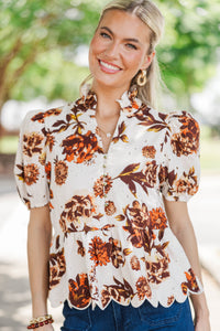 Better Choice Cream Floral Blouse