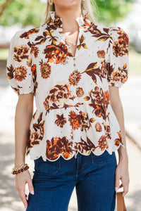 Better Choice Cream Floral Blouse