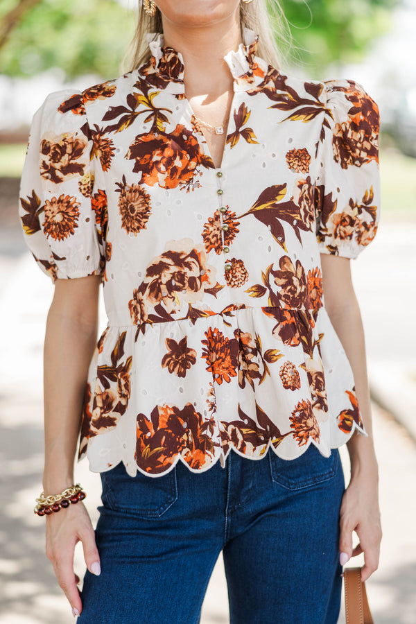 Better Choice Cream Floral Blouse