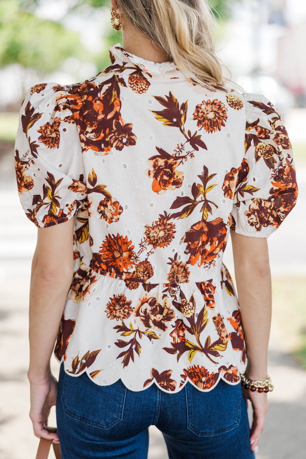 Better Choice Cream Floral Blouse