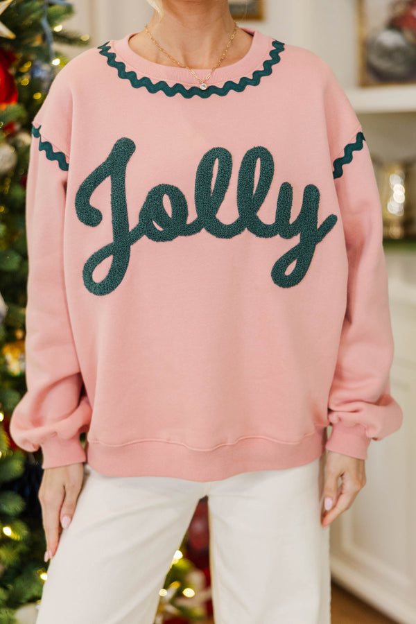 December Dreaming Pink Jolly Sweater