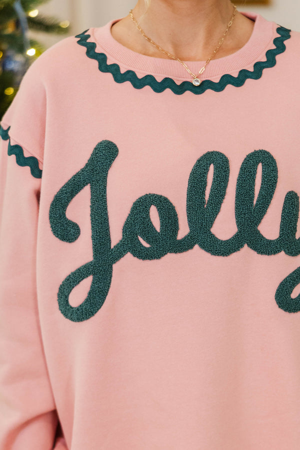 December Dreaming Pink Jolly Sweater