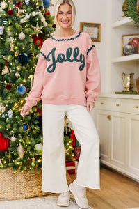December Dreaming Pink Jolly Sweater