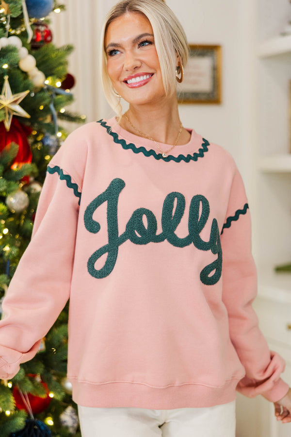 December Dreaming Pink Jolly Sweater