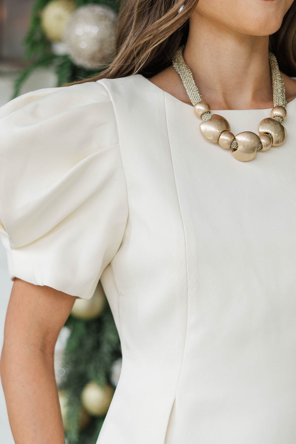 Keep Forever Cream Puff Sleeve Blouse