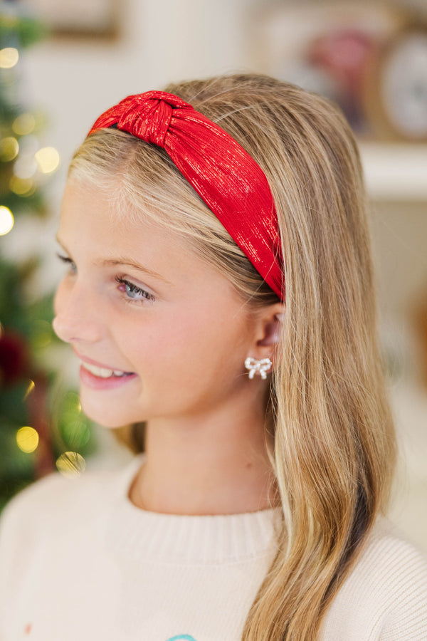 Girls: Glowing Review Red Shimmer Headband