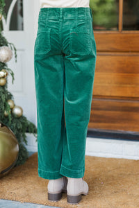 Girls: Big Dreams Emerald Corduroy Wide Leg Jeans