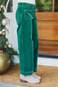 Girls: Big Dreams Emerald Corduroy Wide Leg Jeans