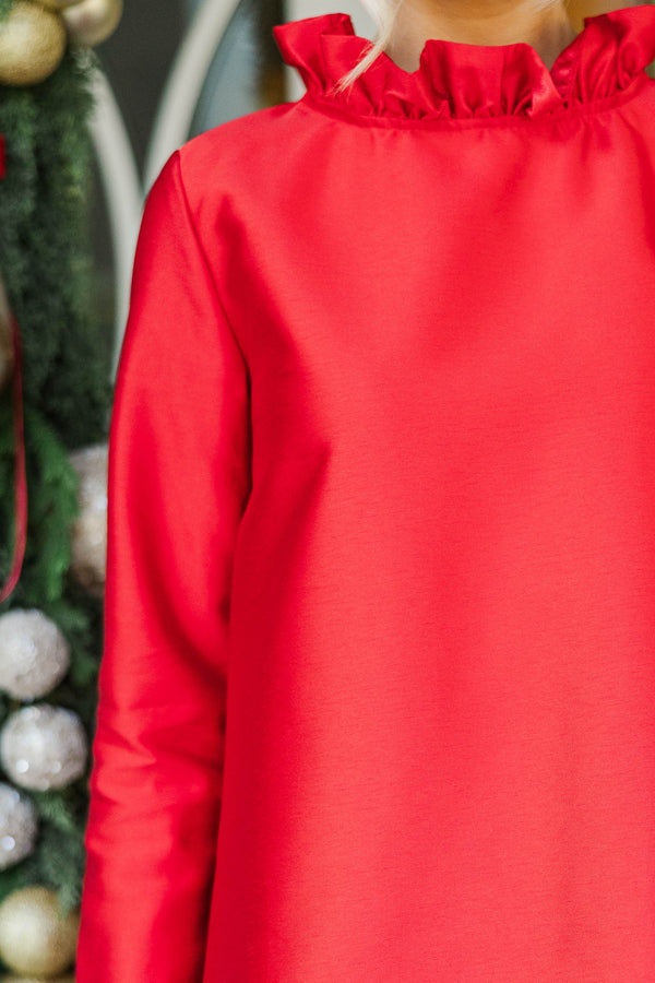 The Guest List Red Bow Dress