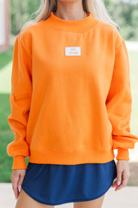 Hype Mode Go Team Patch Orange Mock Neck Pullover