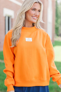 Hype Mode Go Team Patch Orange Mock Neck Pullover