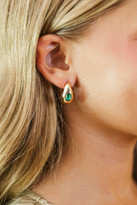 Girls: Darling Choice Emerald Teardrop Earrings