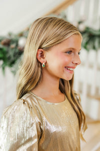 Girls: Darling Choice Emerald Teardrop Earrings