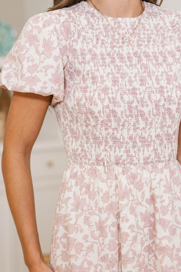 NURSING COLLECTION: Make The Right Choice Mauve Toile Maxi Dress