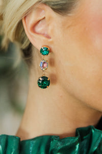 Pure Elegance Green Earrings