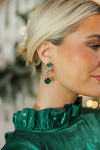 Pure Elegance Green Earrings