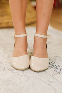 Girls: All The Glamour Taupe Beige Heels