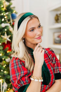 In Fine Form Emerald Velvet Headband